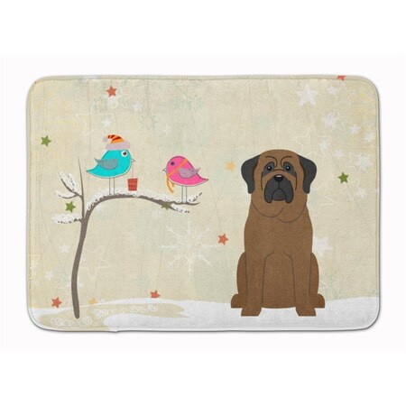 Carolines Treasures Christmas Presents Friends Bullmastiff Machine Washable Memory Foam Mat BB2556RUG